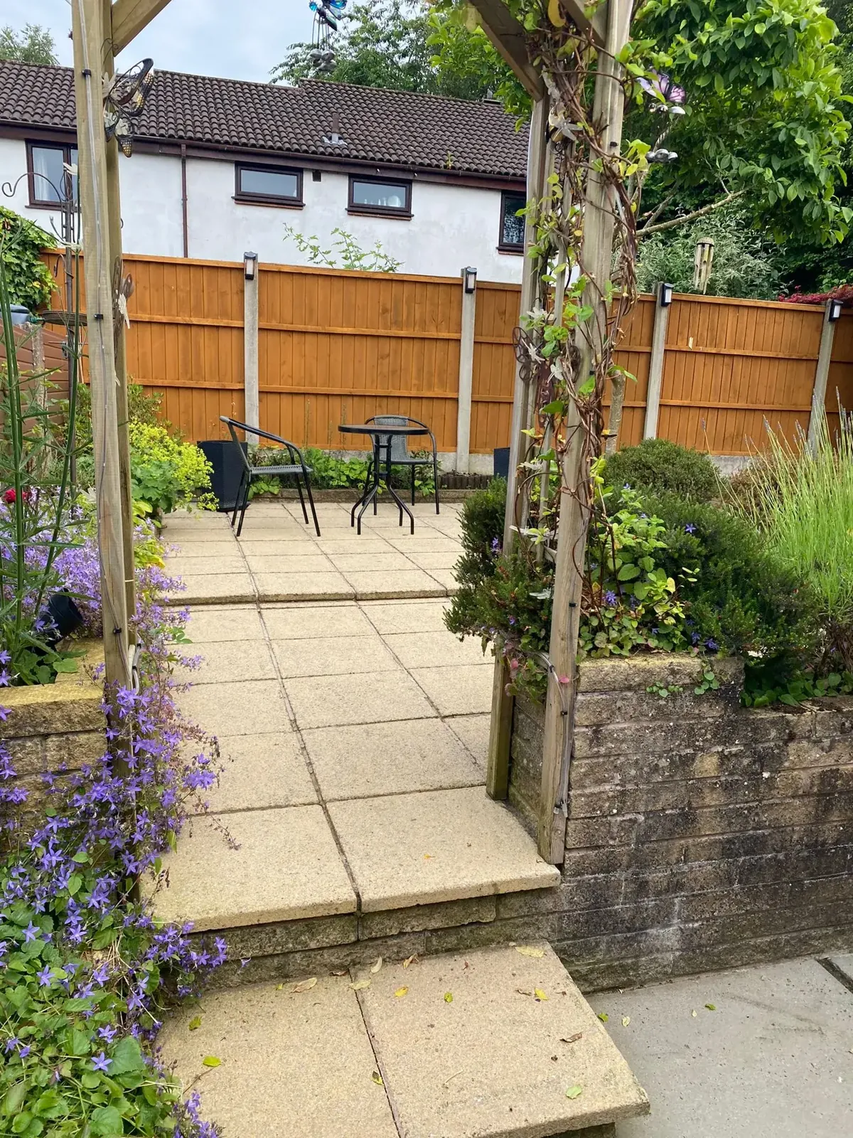 Sandstone garden steps